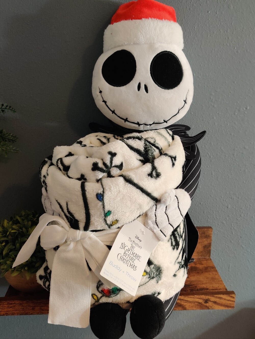 Disney Nightmare Before Christmas Jack Santa Buddy With Throw Blanket Plush New